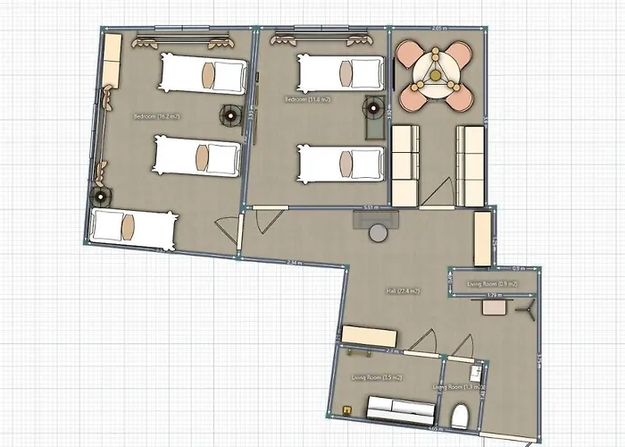 Two-Bedroom Apartment 'Taupe'