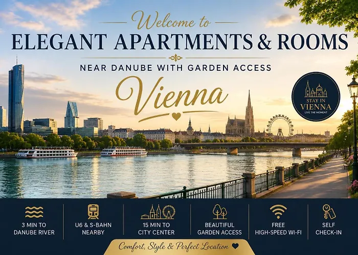 Elegant Apartments & Rooms Near Danube With Garden Access
