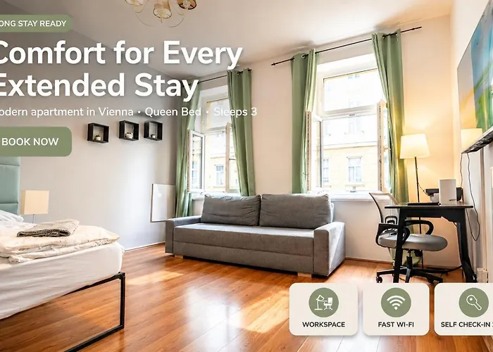 Charming 1Br Apartment Long Stay Prater & Danube