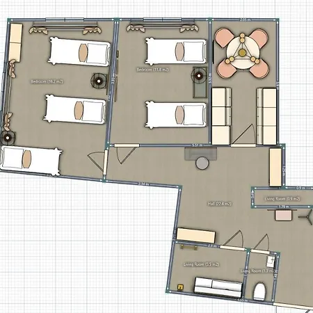 Two-Bedroom Apartment 'Taupe'