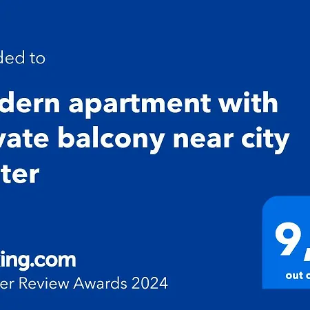 Modern Apartment With Private Balcony Near City Center